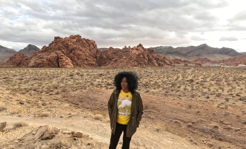 Black woman in conservation